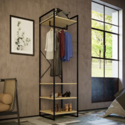 2 meter high wardrobe with five layers