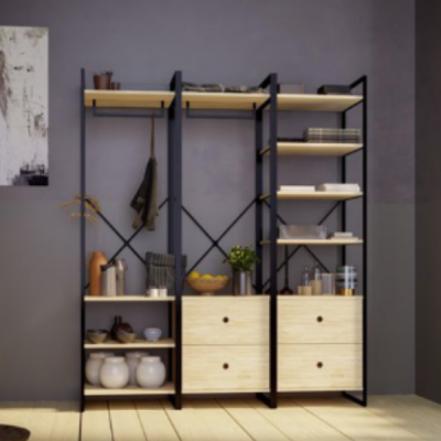 2 meter high wardrobe with four layers and two pumps