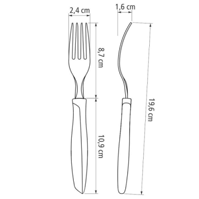 12-piece stainless steel fork set